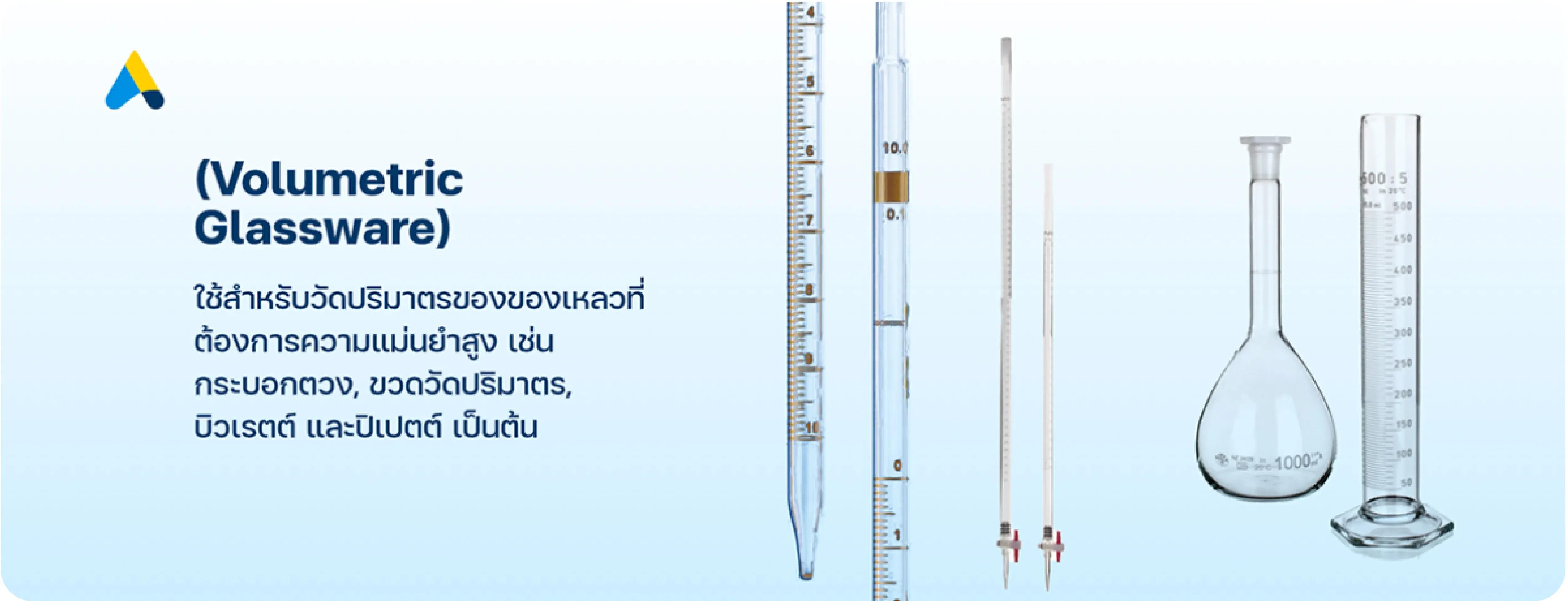 เครื่องแก้ววัดปริมาตรของเหลว (Volumetric Glassware)