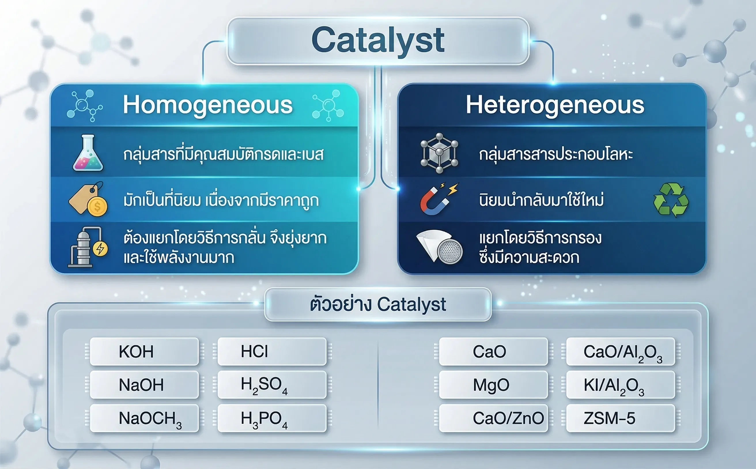 ตัวเร่งปฏิกิริยาสำหรับการผลิตไบโอดีเซล
