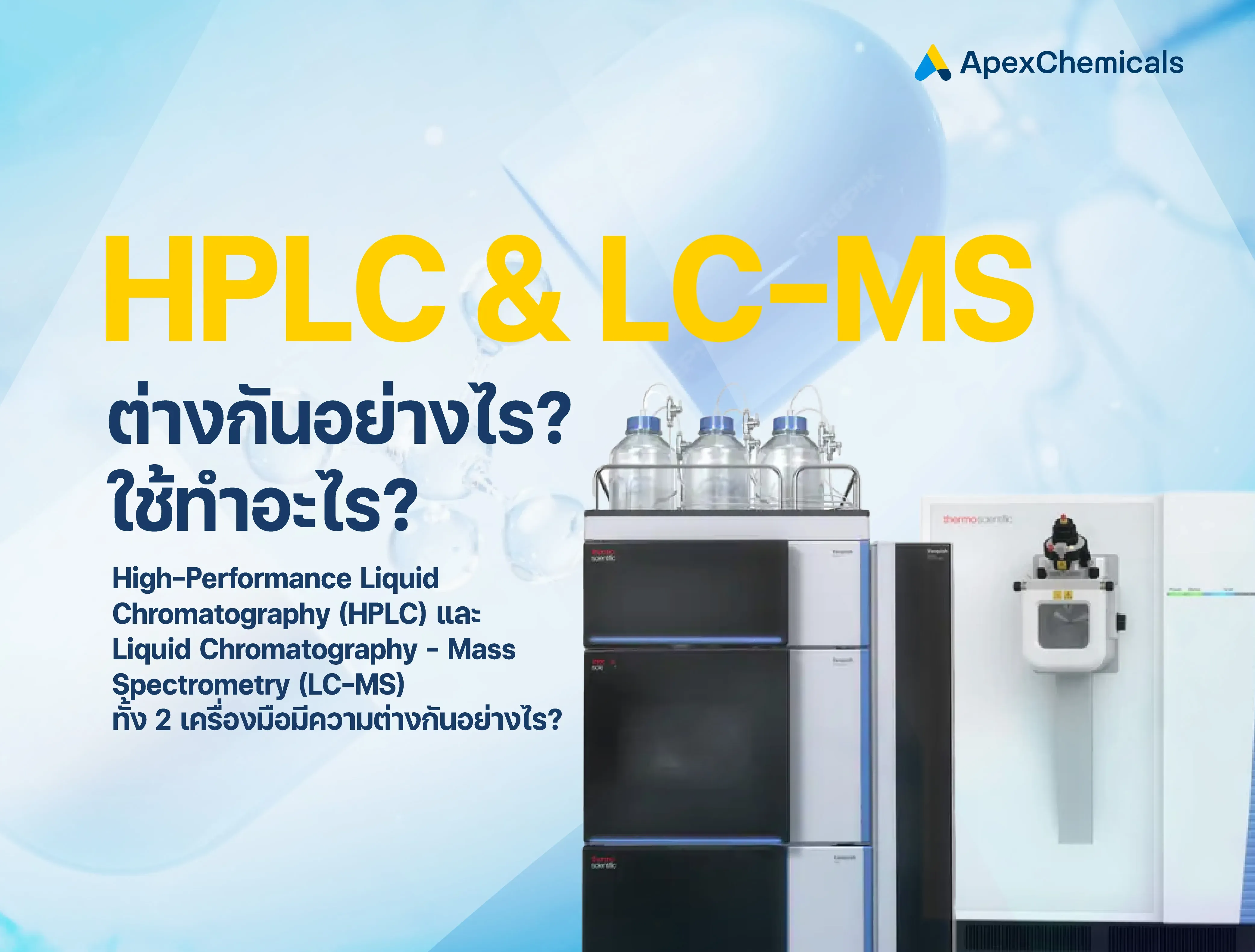 HPLC และ LC-MS คืออะไร และต่างกันอย่างไร?