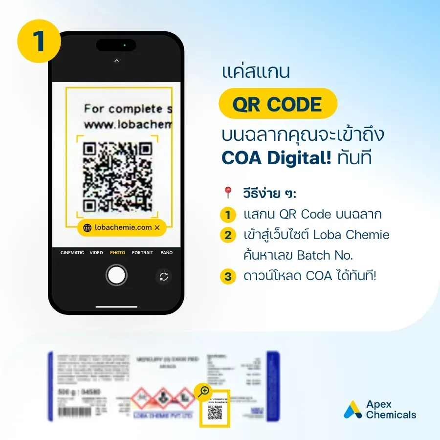 ขั้นตอนการใช้งาน QR Code for Batch Specification